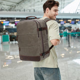 BOVIP Travel Backpack for Men, Carry On Backpack, Flight Approved Personal Item, 18.4 inch Laptop Backpack, Light Green