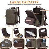 BOVIP Travel Backpack for Men, Carry On Backpack, Flight Approved Personal Item, 18.4 inch Laptop Backpack, Light Green