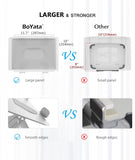 BoYata Laptop Stand, Adjustable Multi - Angle Laptop Holder, Compatible for Laptops up to 17 inches, Sturdy Aluminum & Silicone, Silver