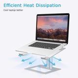 BoYata Laptop Stand, Ergonomic Aluminum Height Adjustable Computer Stand Laptop Riser Holder for Desk, Compatible with MacBook Pro/Air, Dell, Lenovo, HP, Samsung, More Laptops 11 - 17"