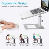 BoYata Laptop Stand, Ergonomic Aluminum Height Adjustable Computer Stand Laptop Riser Holder for Desk, Compatible with MacBook Pro/Air, Dell, Lenovo, HP, Samsung, More Laptops 11 - 17"