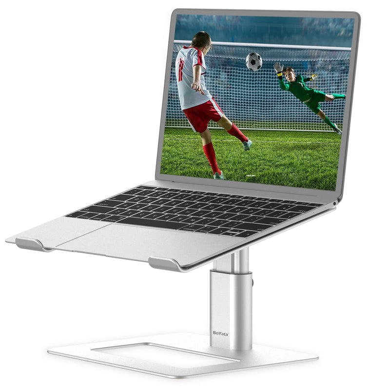 BoYata Laptop Stand, Ergonomic Aluminum Height Adjustable Computer Stand Laptop Riser Holder for Desk, Compatible with MacBook Pro/Air, Dell, Lenovo, HP, Samsung, More Laptops 11 - 17"