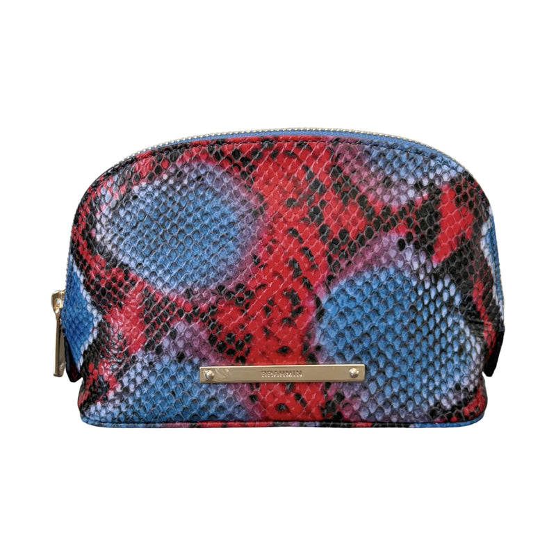 BRAHMIN Tina Small Cosmetic Case (Heat All Over Snake)