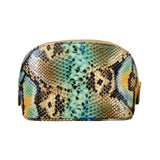 BRAHMIN Tina Small Cosmetic Case (Mineral Blue Chevelle)