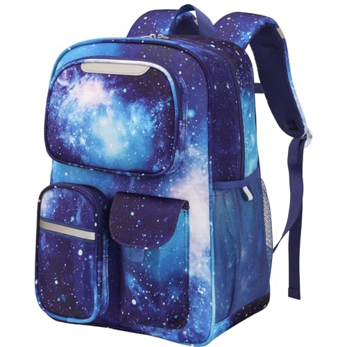 BrainyBees Kids Backpack for Boys - 17 Inch School Bookbag for Grades 3-5 | Backpacks4Less