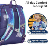 BrainyBees Kids Backpack for Boys - 17 Inch School Bookbag for Grades 3-5