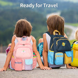 BrainyBees Preschool Backpack for Girls - 15 Inch Kindergarten Backpack for Girls 3 to 8, Lightweight Elementary School Backpack for 1st 2nd Grade, Kids Backpack for School and Travel, Pink