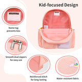 BrainyBees Preschool Backpack for Girls - 15 Inch Kindergarten Backpack for Girls 3 to 8, Lightweight Elementary School Backpack for 1st 2nd Grade, Kids Backpack for School and Travel, Pink