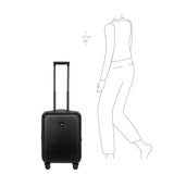 Bric's Amalfi Lightweight Hard Shell Suitcase – Expandable Carry - On with Water - Repellent Zip, Smooth 360° Wheels & TSA Lock - 21 Inch, Black