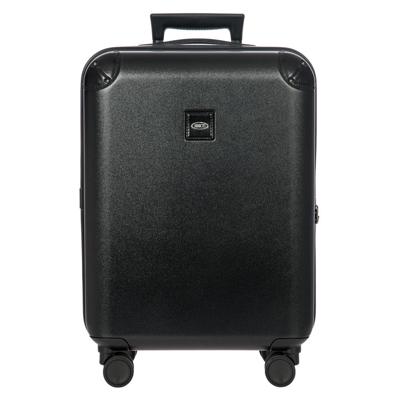Bric's Amalfi Lightweight Hard Shell Suitcase – Expandable Carry - On with Water - Repellent Zip, Smooth 360° Wheels & TSA Lock - 21 Inch, Black