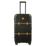 Bric's Bellagio 2.0 Spinner Suitcase - Luxury Hardshell Luggage with Large Wheels, Telescopic Handle, Leather Detailing - Rolling Suitcase for Refined Travel - 29 inch, Olive