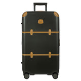 Bric's Bellagio 2.0 Spinner Suitcase - Luxury Hardshell Luggage with Large Wheels, Telescopic Handle, Leather Detailing - Rolling Suitcase for Refined Travel - 29 inch, Olive