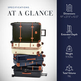 Bric's Bellagio 3.0 Spinner Trunk - Luxury Hardshell Check In Luggage with Large Wheels, Telescopic Handle, Leather Detailing - Expandable Rolling Suitcase - 27", Olive