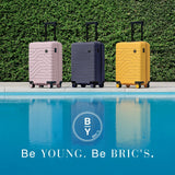 Bric's B|Y Ulisse Carry - On Spinner – Lightweight Hard Shell Luggage, Smooth 360° Double Wheels, TSA Combination Lock, USB Port & Interior Organization - 21 Inch, Black