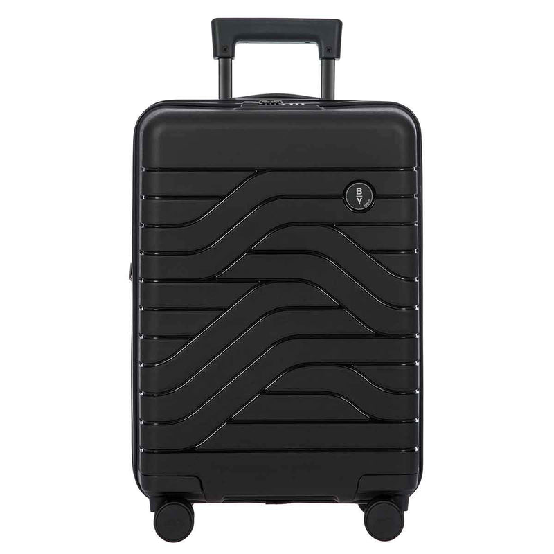 Bric's B|Y Ulisse Carry - On Spinner – Lightweight Hard Shell Luggage, Smooth 360° Double Wheels, TSA Combination Lock, USB Port & Interior Organization - 21 Inch, Black