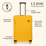 Bric's B|Y Ulisse Expandable Spinner Suitcase, Lightweight Polypropylene Hard Shell Luggage with 360° Rubber - Coated Double Wheels, TSA - Approved Lock and Organized Interior - 28 Inch, Mango