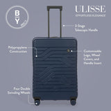 Bric's B|Y Ulisse Expandable Spinner Suitcase, Lightweight Polypropylene Hard Shell Luggage with 360° Rubber - Coated Double Wheels, TSA - Approved Lock and Organized Interior - 28 Inch, Ocean Blue