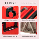 Bric's B|Y Ulisse Expandable Spinner Suitcase, Lightweight Polypropylene Hard Shell Luggage with 360° Rubber - Coated Double Wheels, TSA - Approved Lock and Organized Interior - 28 Inch, Red