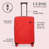 Bric's B|Y Ulisse Expandable Spinner Suitcase, Lightweight Polypropylene Hard Shell Luggage with 360° Rubber - Coated Double Wheels, TSA - Approved Lock and Organized Interior - 28 Inch, Red