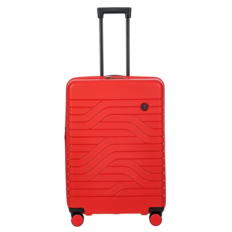 Bric's B|Y Ulisse Expandable Spinner Suitcase, Lightweight Polypropylene Hard Shell Luggage with 360° Rubber - Coated Double Wheels, TSA - Approved Lock and Organized Interior - 28 Inch, Red