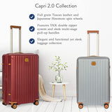 Bric's Capri 2.0 Spinner - Expandable Luxury Check - In Luggage With Spinner Wheels - Lightweight Check - In Suitcases with Wheels Made From Durable Polycarbonate - 27 Inch, Silver