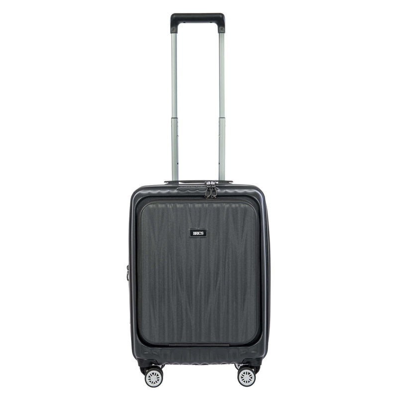 Bric's Cervia 21" Hardside Carry - On with Front Pocket, Expandable Luggage, 360° Spinner Wheels, Lightweight, TSA - Approved Locks, Durable, Dark Grey