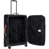 Bric's My Safari Spinner Suitcase, Lightweight Expandable Leather Shell Luggage with Smooth 360° Wheels and TSA Lock - 30 Inch, Black