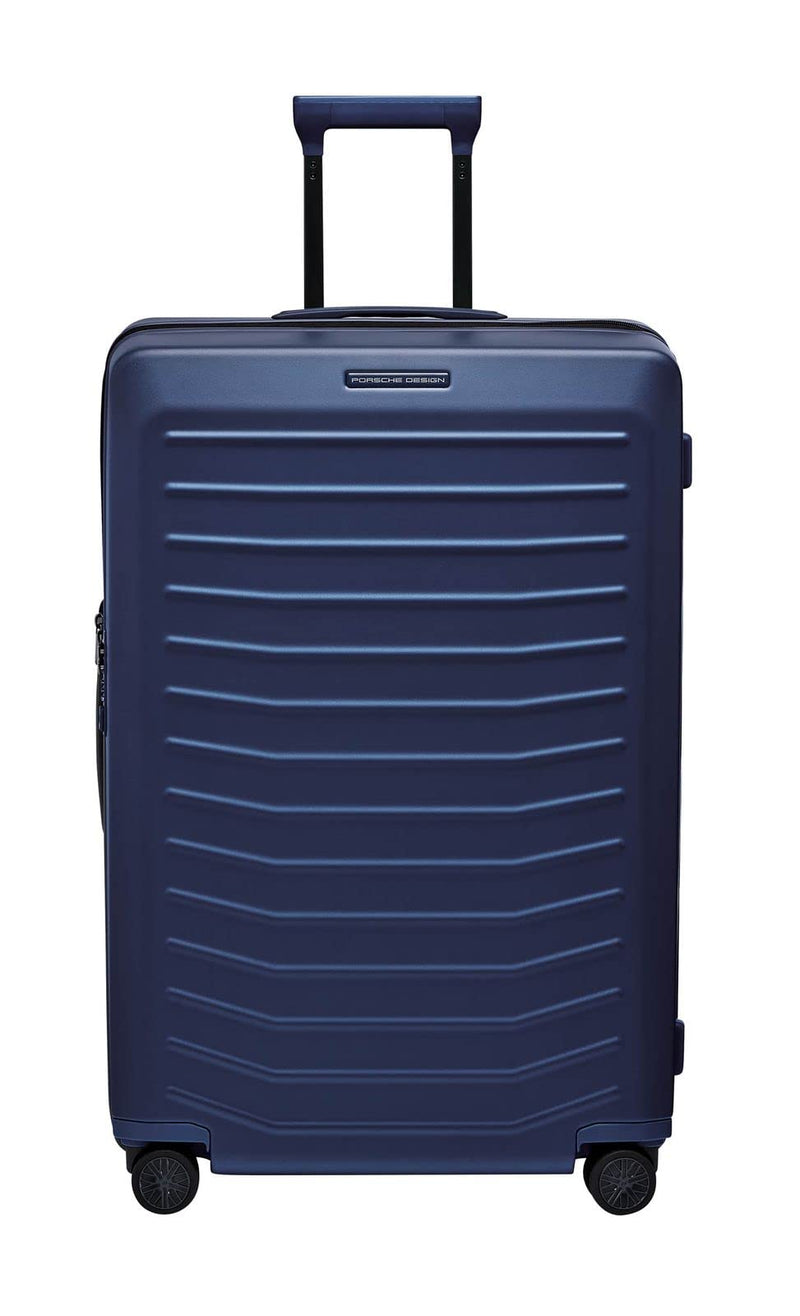 Bric's PORSCHE DESIGN 30 inch Expandable Spinner Luggage - Expandable Depth of 1.5" - Hardside Travel Suitcase - Roadster Collection - Dark Blue Matte