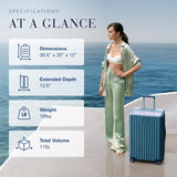 Bric's Positano Trolley Spinner - Carry - On Luggage with Built - In USB Port and Lock - Lightweight Suitcases Made From Durable Polycarbonate - Protector Cover Included - 21 Inch, Sea Green