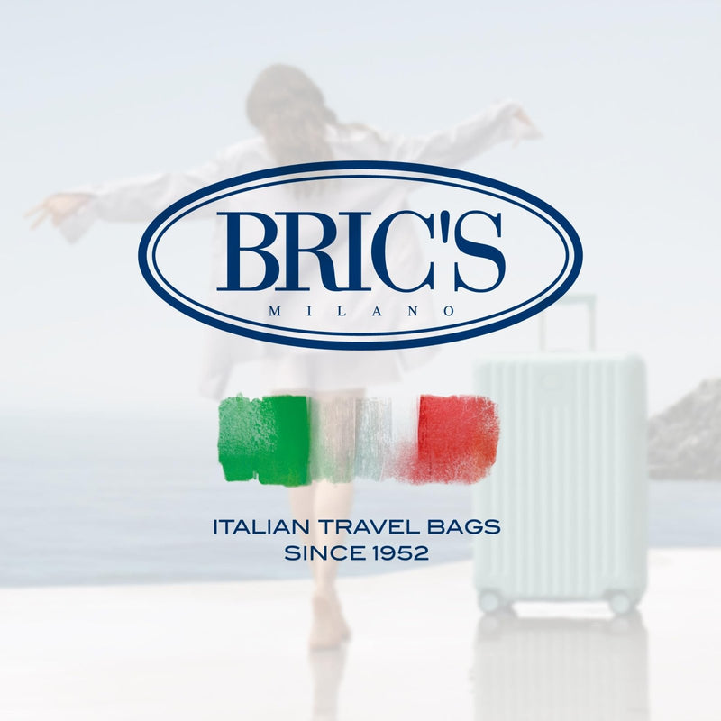 Bric's Positano Trolley Spinner - Carry - On Luggage with Built - In USB Port and Lock - Lightweight Suitcases Made From Durable Polycarbonate - Protector Cover Included - 21 Inch, Sea Green