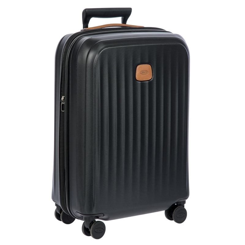 Bric's Taormina Ultra - Light Carry - On Spinner – Expandable Hard Shell Suitcase with TSA Lock, Anti - Tamper Zippers & Built - In USB Port - 21 Inch, Black