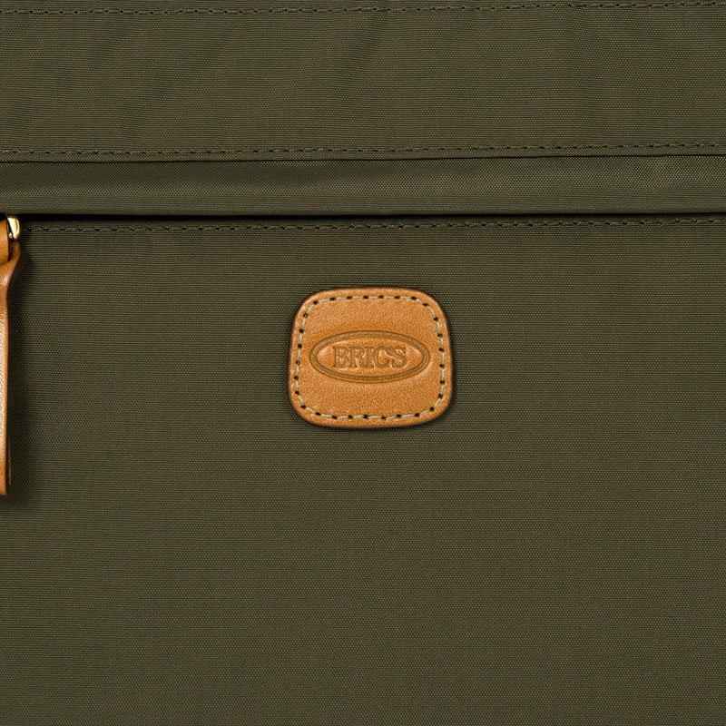 Bric's X - Bag 2.0 Urban Envelope Crossbody, Water - Resistant Recycled Nylon Bag with Tuscan Leather Details, Front Zip Pocket and Adjustable Shoulder Strap – One Size, Olive