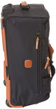 Bric’s X - Bag 21” Rolling Duffel – Water - Resistant Recycled Nylon Carry - On with Silent Wheels, Leather Details, Exterior Zipped Pocket, Garment Straps & Detachable Shoulder Strap – Black