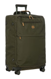 Bric's X - Bag Large Spinner with Frame, Water - Resistant 360° Wheeled Checked Luggage with Ergonomic Handle and Organized Interior – 27 Inch, Olive