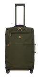 Bric's X - Bag Large Spinner with Frame, Water - Resistant 360° Wheeled Checked Luggage with Ergonomic Handle and Organized Interior – 27 Inch, Olive