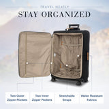 Bric's X - Bag Large Spinner with Frame, Water - Resistant 360° Wheeled Checked Luggage with Ergonomic Handle and Organized Interior – 30 Inch, Black