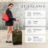 Bric's X-Bag Large Spinner with Frame, Water-Resistant 360° Wheeled Checked Luggage with Ergonomic Handle and Organized Interior – 30 Inch, Olive