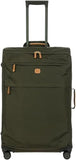 Bric's X-Bag Large Spinner with Frame, Water-Resistant 360° Wheeled Checked Luggage with Ergonomic Handle and Organized Interior – 30 Inch, Olive