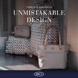 Bric's X - Collection Sportina Large 3 - in - 1 Tote Bag - Water - Resistant Recycled Nylon Travel Carry - On Bag with Adjustable Strap and Luggage Pass - Through - Detachable Pouch Included - Navy