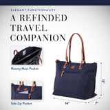 Bric's X - Collection Sportina Large 3 - in - 1 Tote Bag - Water - Resistant Recycled Nylon Travel Carry - On Bag with Adjustable Strap and Luggage Pass - Through - Detachable Pouch Included - Navy