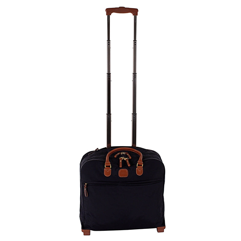 Bric's X - Travel 2.0 Rolling Carry - On 16 x 13.7 x 6 Inch, Water - Resistant Underseat Bag with Silent Wheels, Retractable Handle and Laptop Pocket - Navy