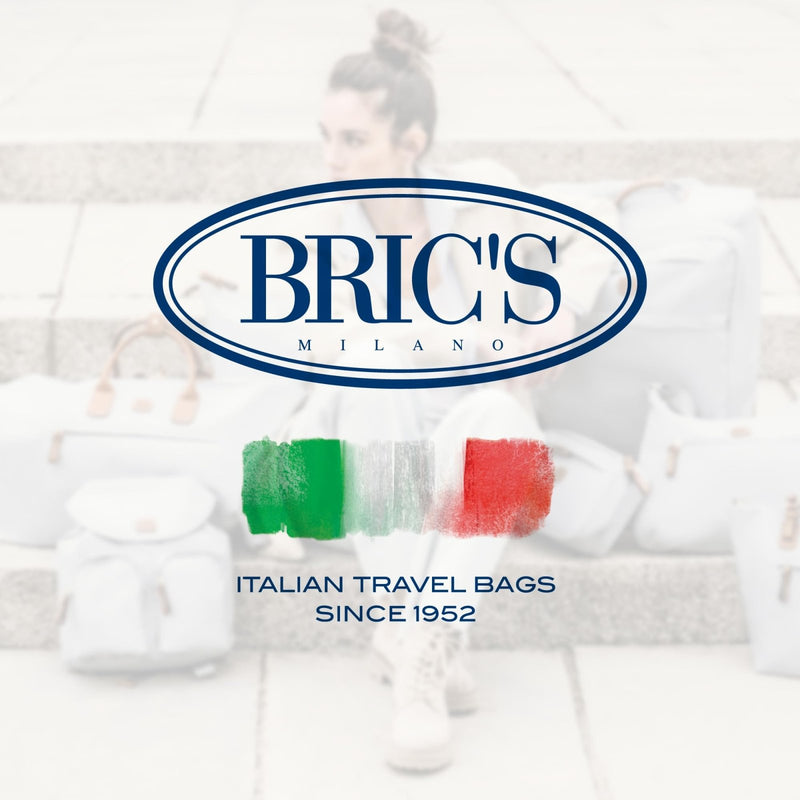 Bric's X - Travel 21” Carry - On Spinner – Luxury Softside Luggage with 360° Wheels, Recycled Water - Resistant Fabric, Interior Pockets, and Leather Details – Black