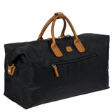 Bric’s X - Travel Deluxe Carry - On Duffel, Lightweight Water - Resistant Weekender with Italian Leather Handles, Removable Inner Pocket and Luggage Pass - Through for Versatile 2 - in - 1 Travel – Black