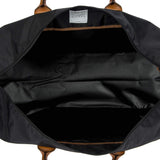 Bric’s X - Travel Deluxe Carry - On Duffel, Lightweight Water - Resistant Weekender with Italian Leather Handles, Removable Inner Pocket and Luggage Pass - Through for Versatile 2 - in - 1 Travel – Black