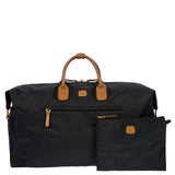 Bric’s X - Travel Deluxe Carry - On Duffel, Lightweight Water - Resistant Weekender with Italian Leather Handles, Removable Inner Pocket and Luggage Pass - Through for Versatile 2 - in - 1 Travel – Black