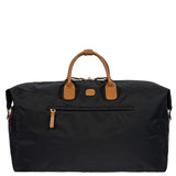 Bric’s X - Travel Deluxe Carry - On Duffel, Lightweight Water - Resistant Weekender with Italian Leather Handles, Removable Inner Pocket and Luggage Pass - Through for Versatile 2 - in - 1 Travel – Black