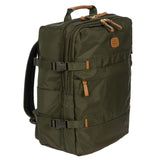 Bric's X - Travel Montagne Backpack 16 Inch, Water - Resistant Recycled Nylon Carry - On Daypack with Compression Straps, Padded Backpanel, Laptop Sleeve and Luggage Pass - Through - Olive