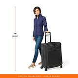 Briggs & Riley 26" Medium Expandable Spinner - Checked Luggage for Travel, Suitcases with Wheels, Softside Rolling Bag for Men & Women, Self - Repairing Zipper - Baseline Collection, Black