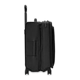 Briggs & Riley 26" Medium Expandable Spinner - Checked Luggage for Travel, Suitcases with Wheels, Softside Rolling Bag for Men & Women, Self - Repairing Zipper - Baseline Collection, Black