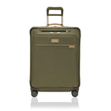 Briggs & Riley 26" Medium Expandable Spinner - Checked Luggage for Travel, Suitcases with Wheels, Softside Rolling Bag for Men & Women, Self - Repairing Zipper - Baseline Collection, Olive